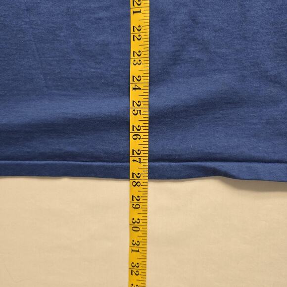 Vintage New Orleans Shirt Mens Large Blue Graphic Jazz Club Bourbon Street 80s - Picture 10 of 10